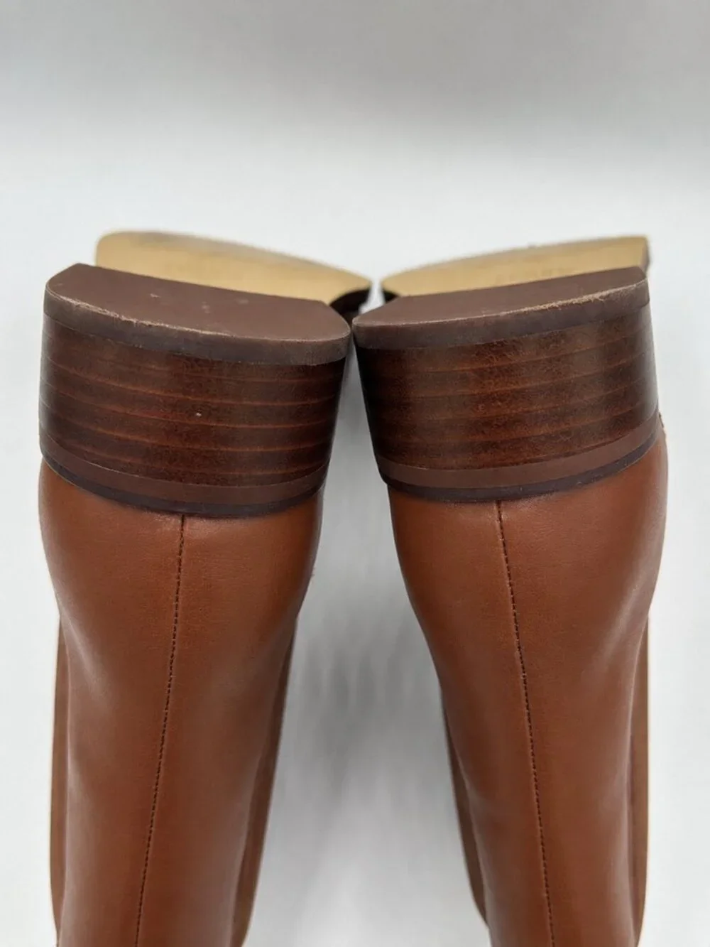 J. Crew Tan Vegan Leather Chelsea Boots Size 8 Pull-On